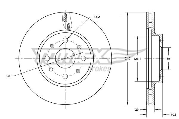 TOMEX Brakes Bremsscheibe